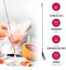 4Pcs 12 inch Drink Mixer Metal Spoons Cocktail Spoon Long Handle Bar Spoon Stainless Steel Bar Spoons Long Spoons for Stirring Spoons Set