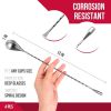 4Pcs 12 inch Drink Mixer Metal Spoons Cocktail Spoon Long Handle Bar Spoon Stainless Steel Bar Spoons Long Spoons for Stirring Spoons Set