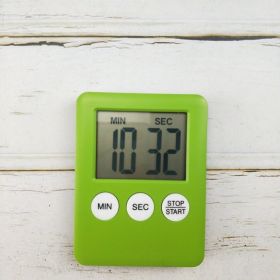Cooking Timer LCD Digital Screen Clock Kitchen Countdown Timer Mechanical Digital Kitchen Timer Magnetic (Color: green)