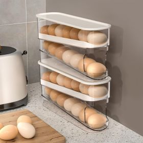 Auto Rolling Fridge Egg Organizer, Space Saving Eggs Dispenser (size: 2pcs)