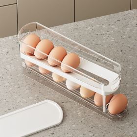 Auto Rolling Fridge Egg Organizer, Space Saving Eggs Dispenser (size: 1PC)