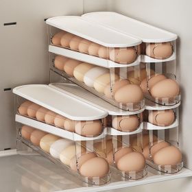 Auto Rolling Fridge Egg Organizer, Space Saving Eggs Dispenser (size: 4pcs)